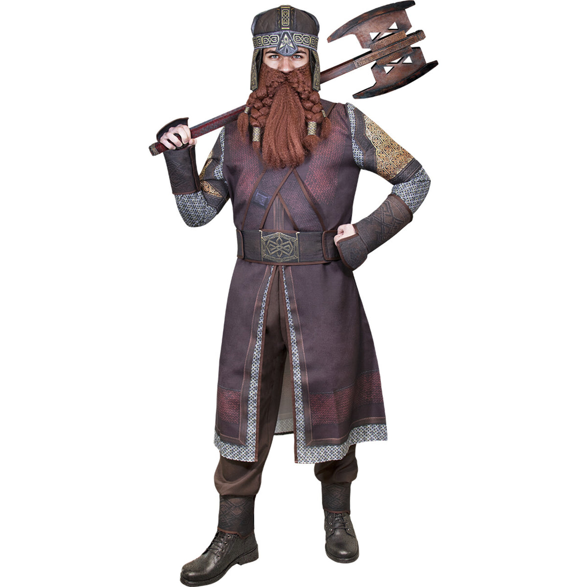 Op deze afbeelding zie je een Kostuums, van het merk Funidelia. Viking Gimli The Lord Of The Rings Man Kostuum