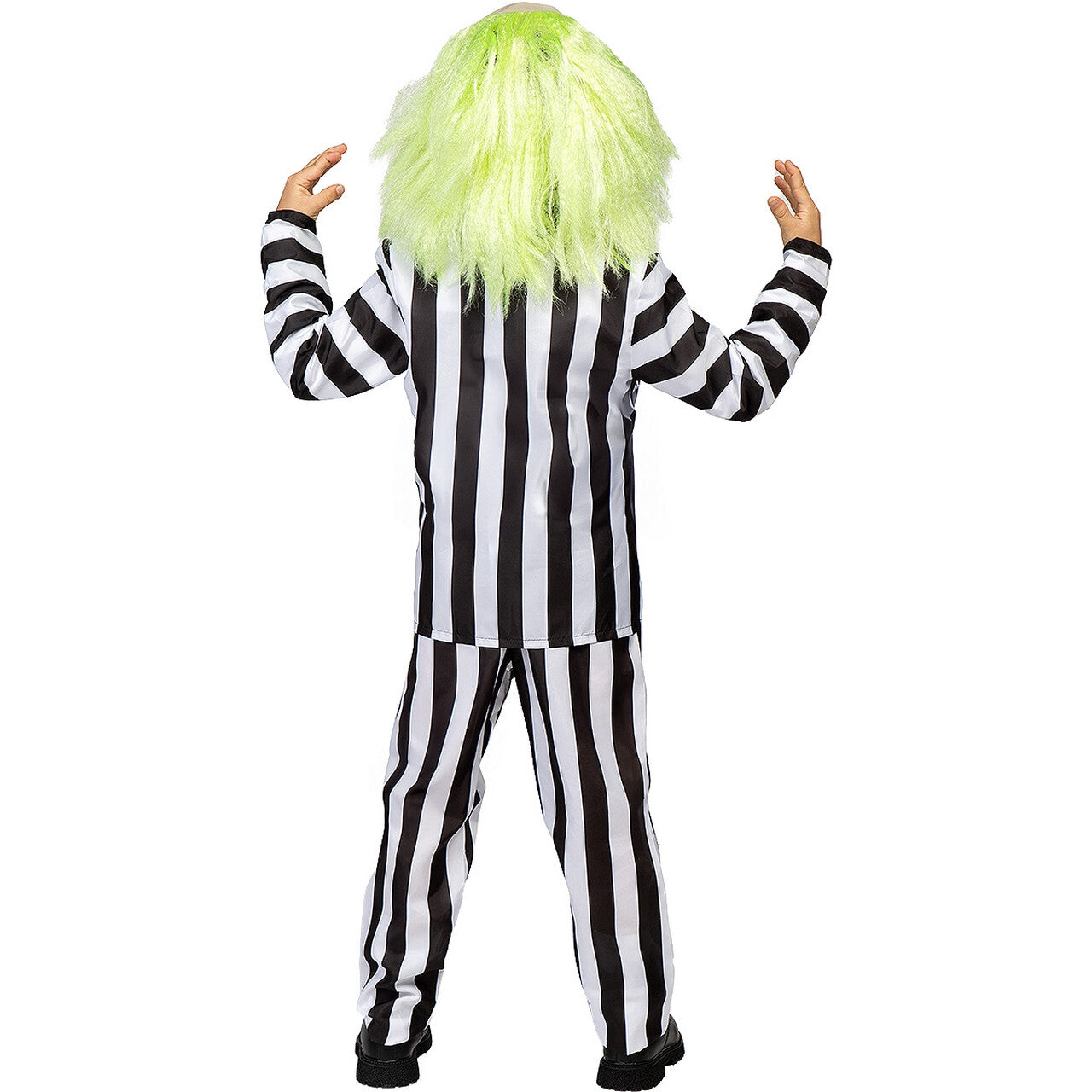 Op deze afbeelding zie je een Kostuums, van het merk Funidelia. Beetlejuice Striped Suit Kind Kostuum