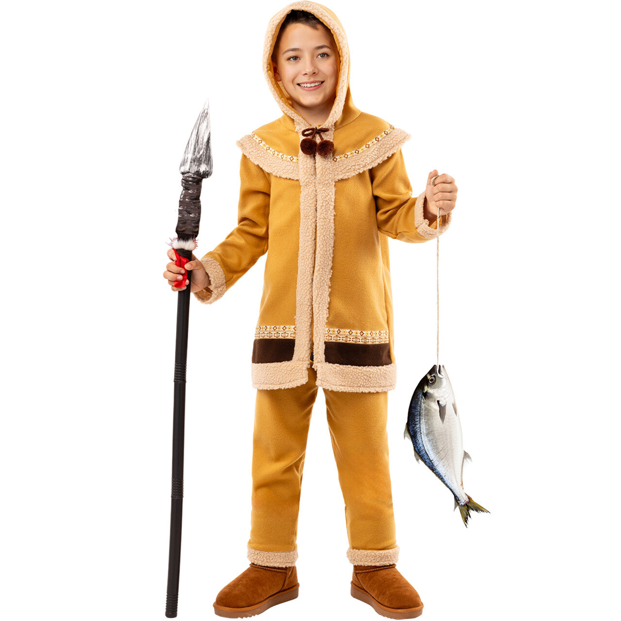 Op deze afbeelding zie je een Kostuums, van het merk Funidelia. Noordpoolse Visser Kind Kostuum