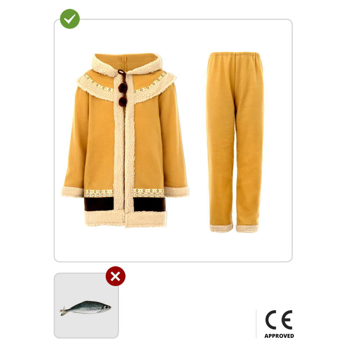 Op deze afbeelding zie je een Kostuums, van het merk Funidelia. Noordpoolse Visser Kind Kostuum