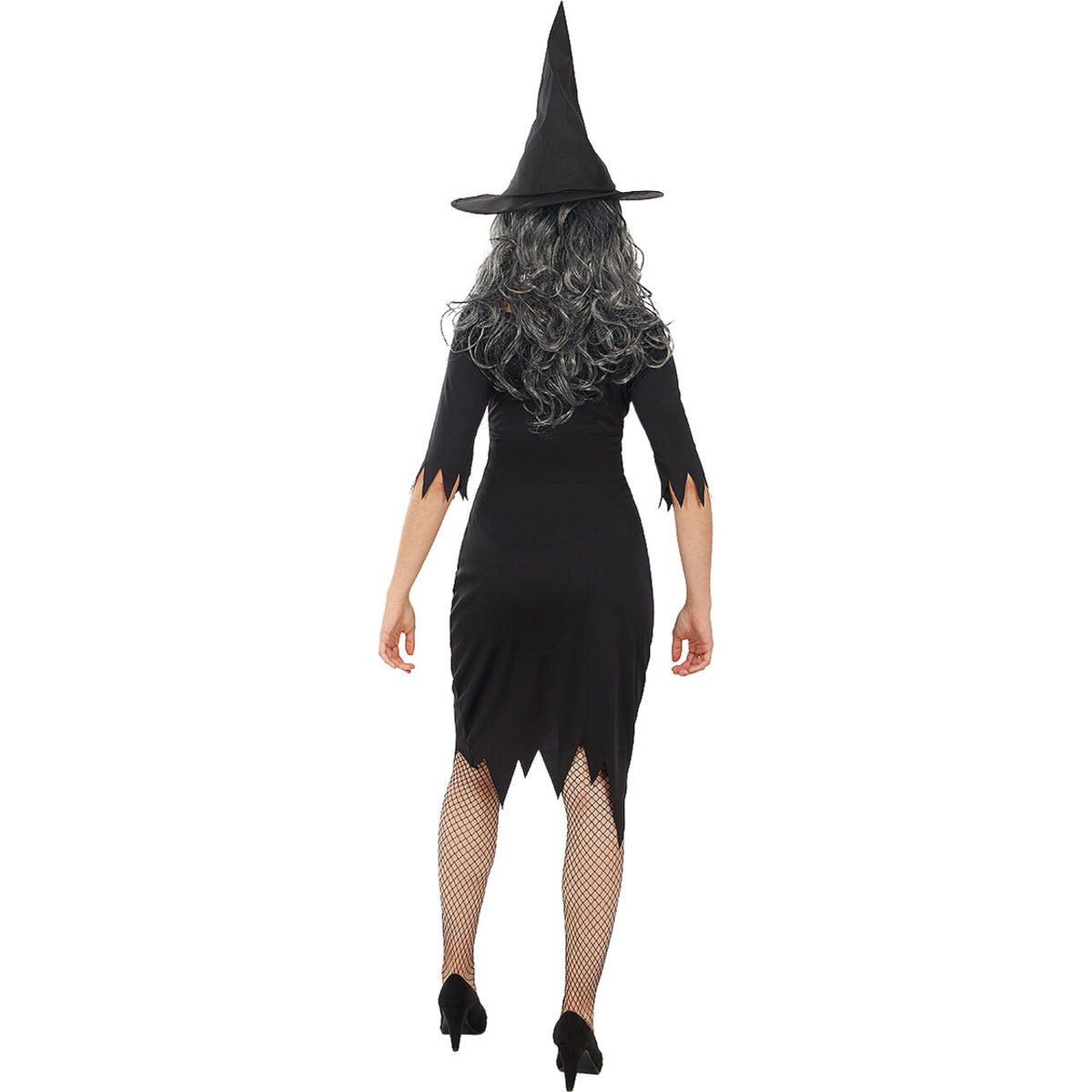 Op deze afbeelding zie je een Kostuums, van het merk Funidelia. Heks Prenulia Black Vrouw Kostuum