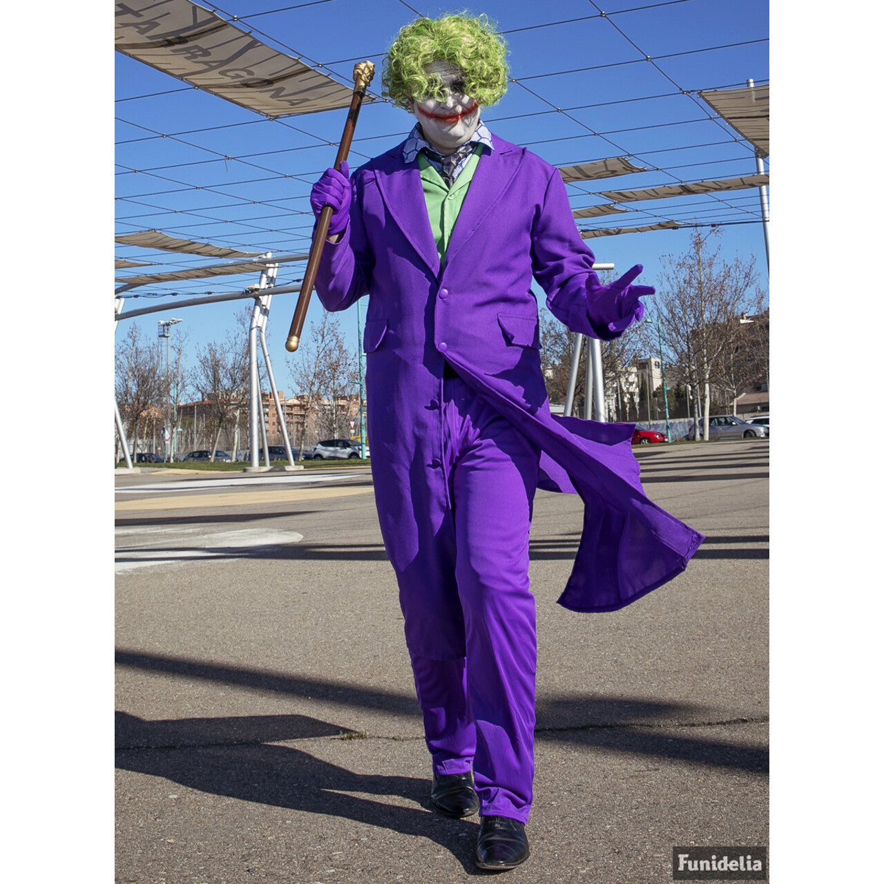 Op deze afbeelding zie je een Accessoires, van het merk Funidelia. Groen Pruik The Joker Voor Mannen - The Dark Knight Edition