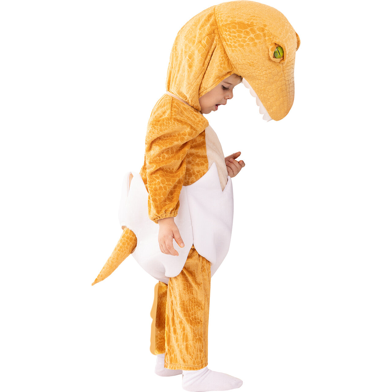 Op deze afbeelding zie je een Kostuums, van het merk Funidelia. Newborn Dino Onesie Kind Kostuum