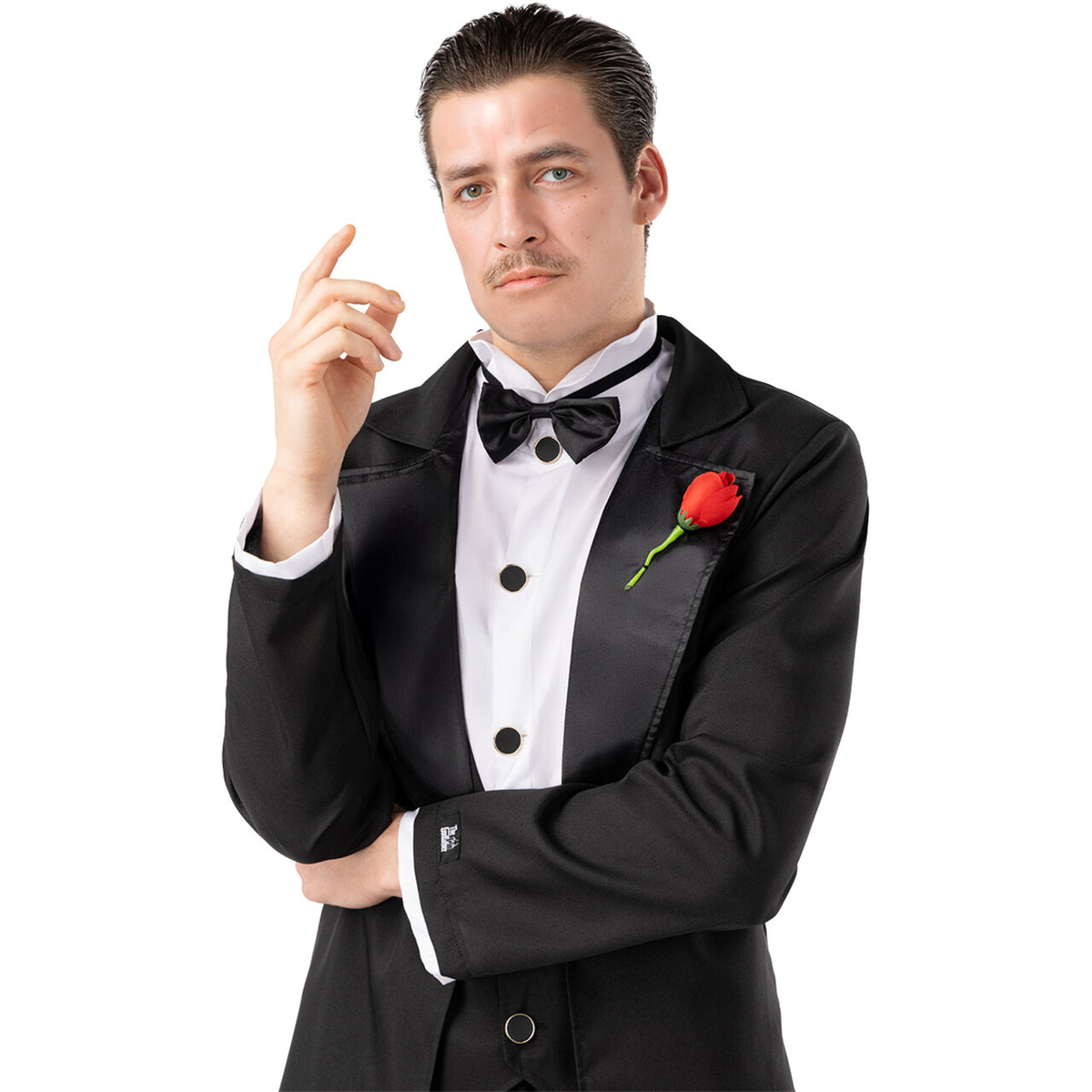 Op deze afbeelding zie je een Kostuums, van het merk Funidelia. The Godfather Maffia Boss Man Kostuum
