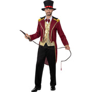 Op deze afbeelding zie je een Kostuums, van het merk Funidelia. Ringmeester Circus Zweepslag Man Kostuum