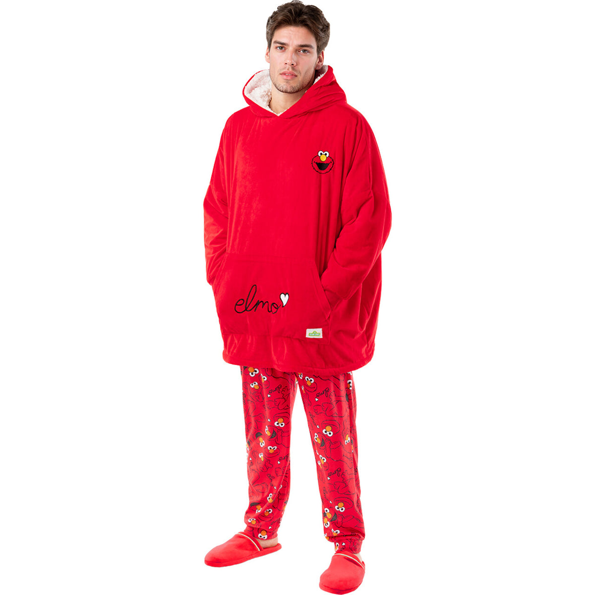 Op deze afbeelding zie je een Kostuums, van het merk Funidelia. Comfy Elmo Hoodie Sesamstraat Unisex