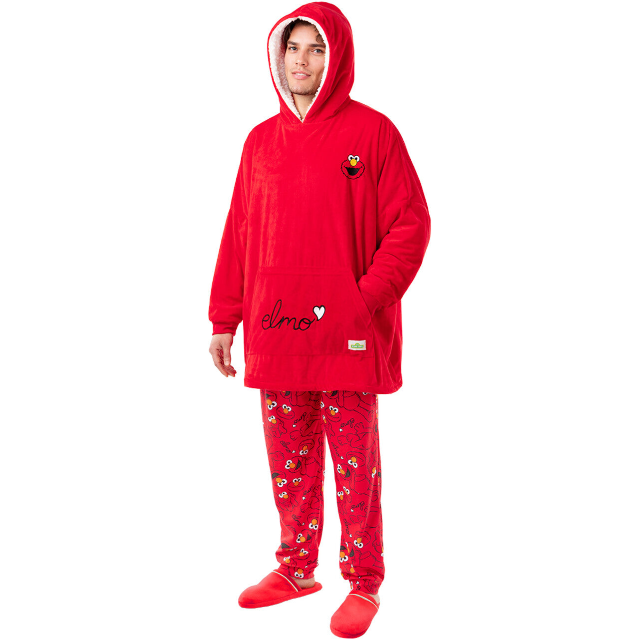 Op deze afbeelding zie je een Kostuums, van het merk Funidelia. Comfy Elmo Hoodie Sesamstraat Unisex