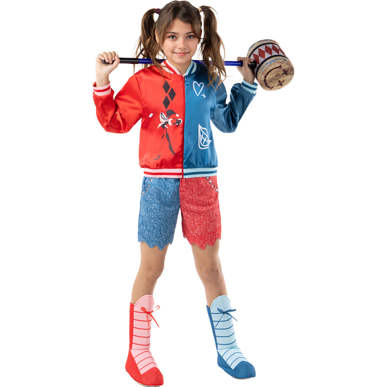 Op deze afbeelding zie je een Kostuums, van het merk Funidelia. Harley Quinn™ Chaos Meisje Kostuum