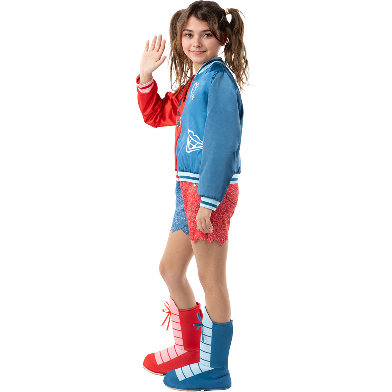 Op deze afbeelding zie je een Kostuums, van het merk Funidelia. Harley Quinn™ Chaos Meisje Kostuum