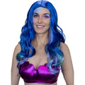 Zeemeermin Blue Wavey Pruik