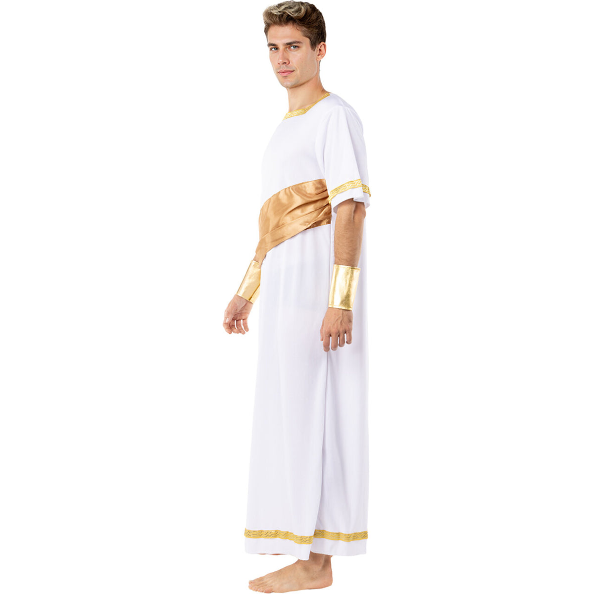 Op deze afbeelding zie je een Kostuums, van het merk Funidelia. Almachtige Griekse God Man Kostuum