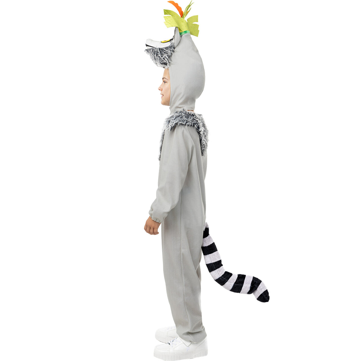 Op deze afbeelding zie je een Kostuums, van het merk Funidelia. Madagascar Ringstaartmaki King Julien Kind Kostuum