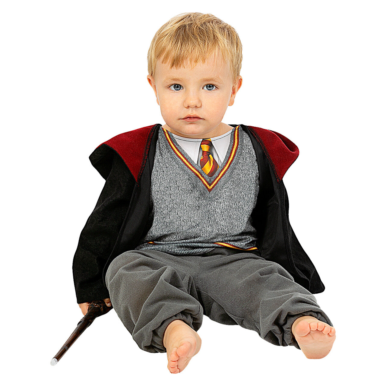 Op deze afbeelding zie je een Kostuums, van het merk Funidelia. Mini Tovenaarsleerling Harry Potter Kleuterschool Uniform Kind Kostuum