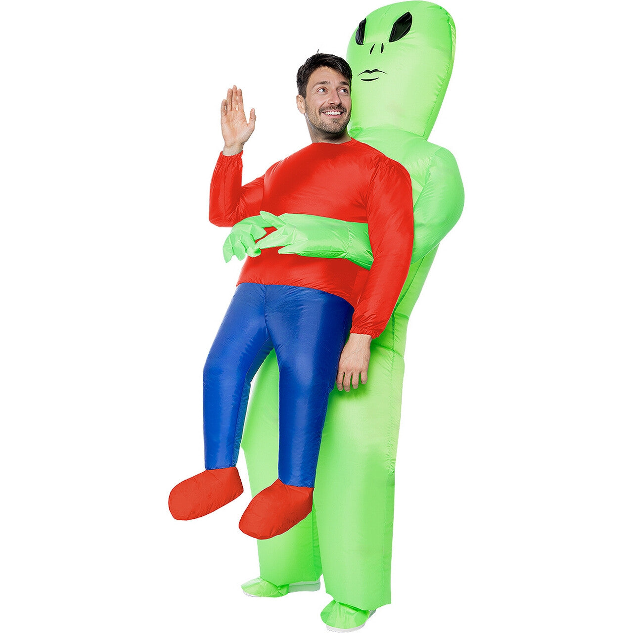 Op deze afbeelding zie je een Kostuums, van het merk Funidelia. Ontvoerd Door Een Opblaasbare Alien Kostuum