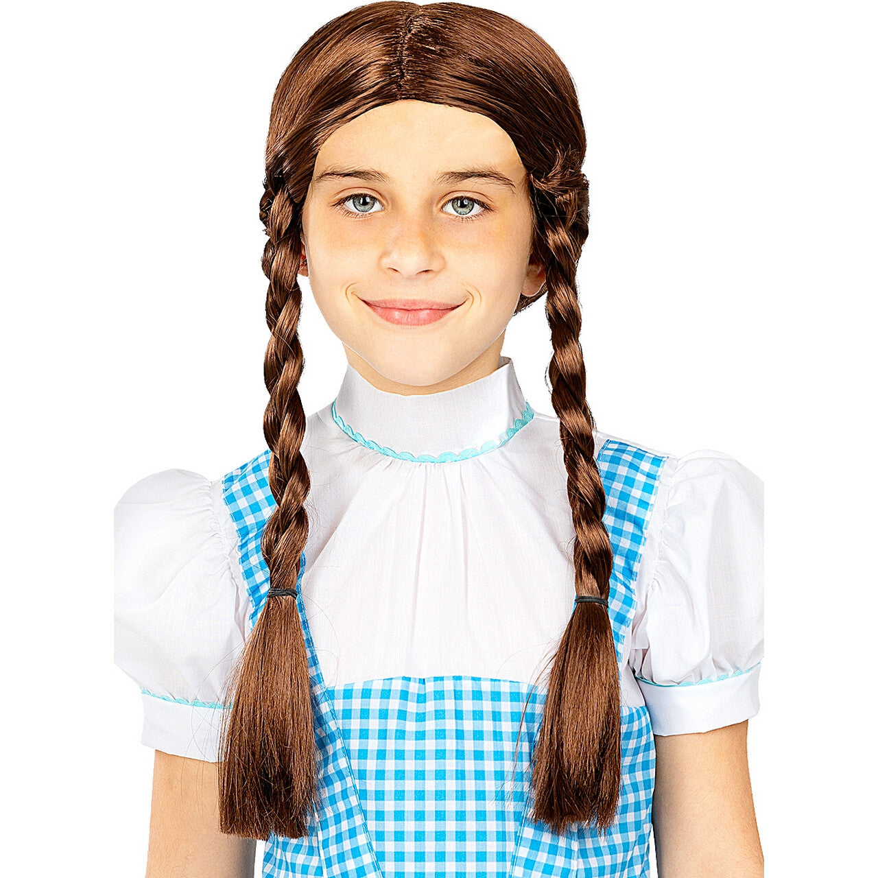 Op deze afbeelding zie je een Accessoires, van het merk Funidelia. Heidi Vlechten Pruik Bruin Kind