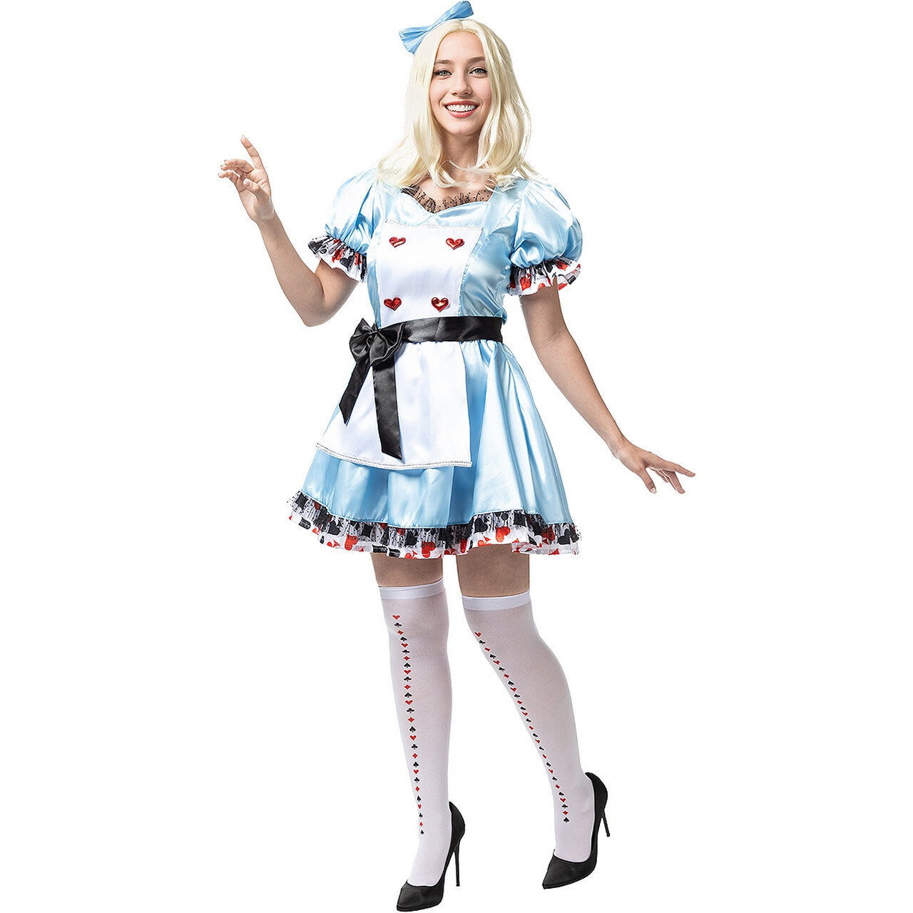 Op deze afbeelding zie je een Kostuums, van het merk Funidelia. Verleidelijke Alice In Wonderschoonland Vrouw Kostuum