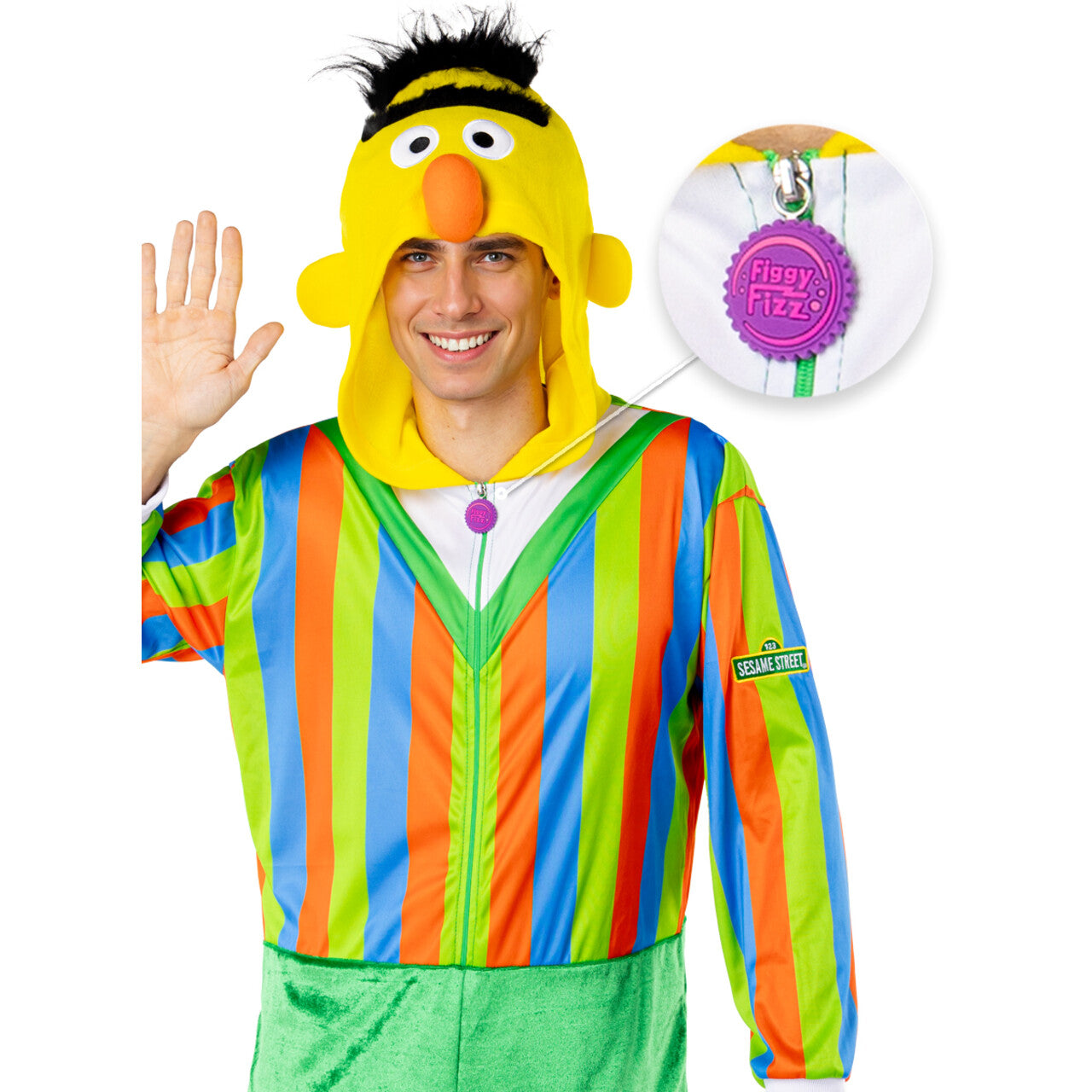 Op deze afbeelding zie je een Kostuums, van het merk Funidelia. Bert Kostuum - Sesamstraat™ - Bert En Ernie™