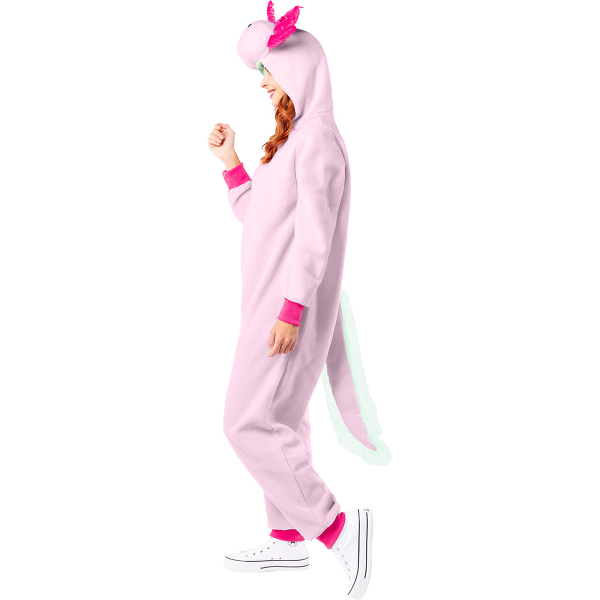 Op deze afbeelding zie je een Kostuums, van het merk Funidelia. Grappige Roze Axolotl Unisex Kostuum