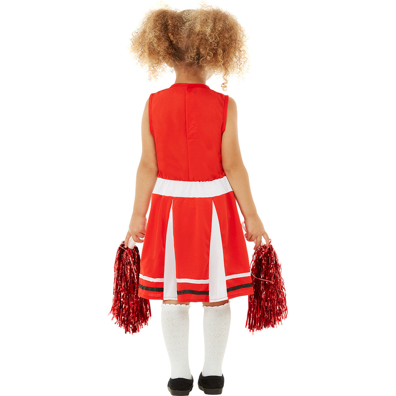 Op deze afbeelding zie je een Kostuums, van het merk Funidelia. Rode Cheerleader USA Meisje Kostuum