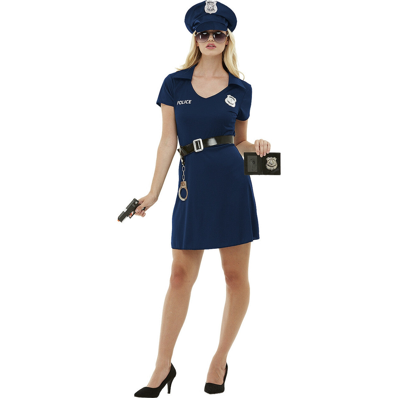 Op deze afbeelding zie je een Kostuums, van het merk Funidelia. Zeer Charmante Maar Strenge Politie Vrouw Kostuum