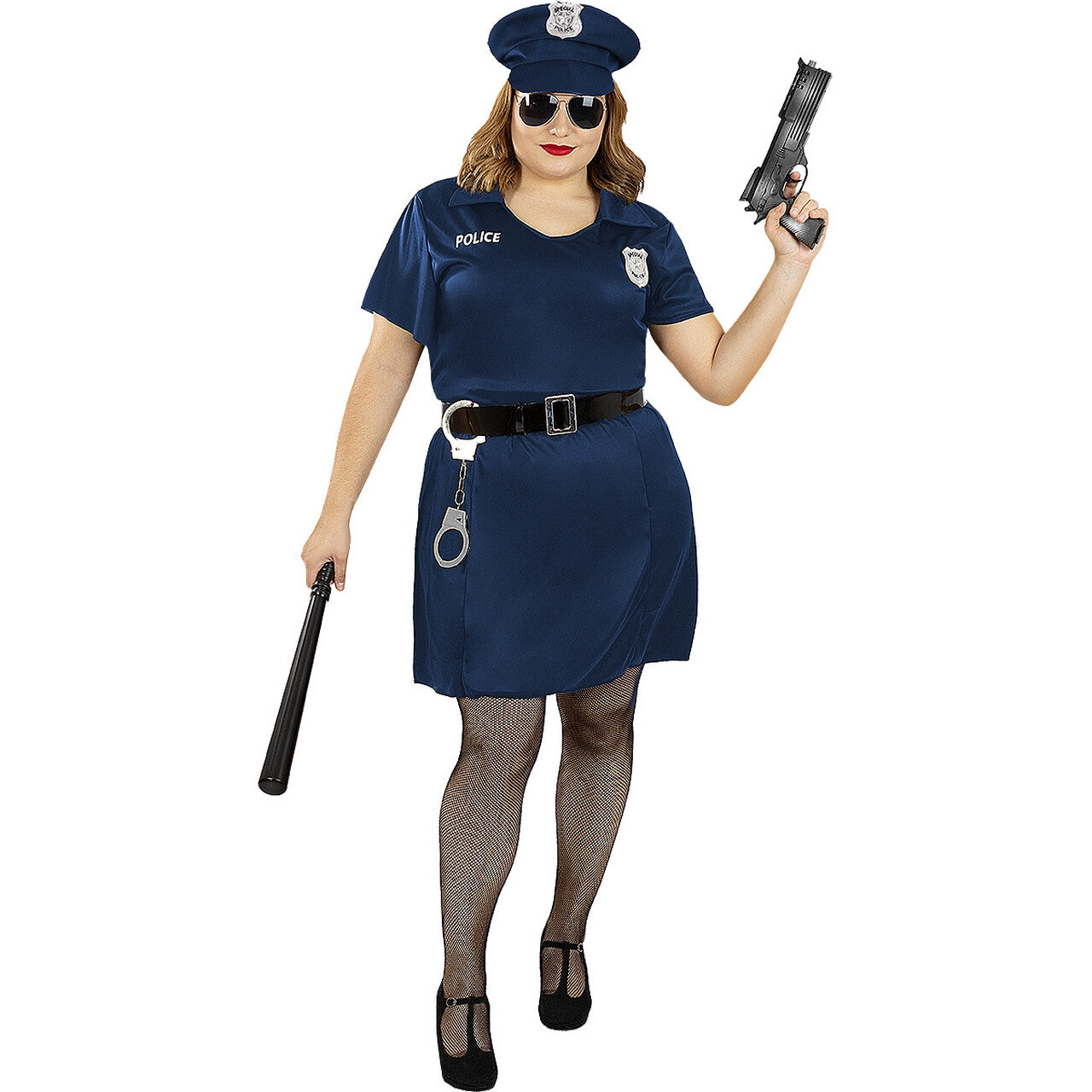 Op deze afbeelding zie je een Kostuums, van het merk Funidelia. Zeer Charmante Maar Strenge Politie Vrouw Kostuum