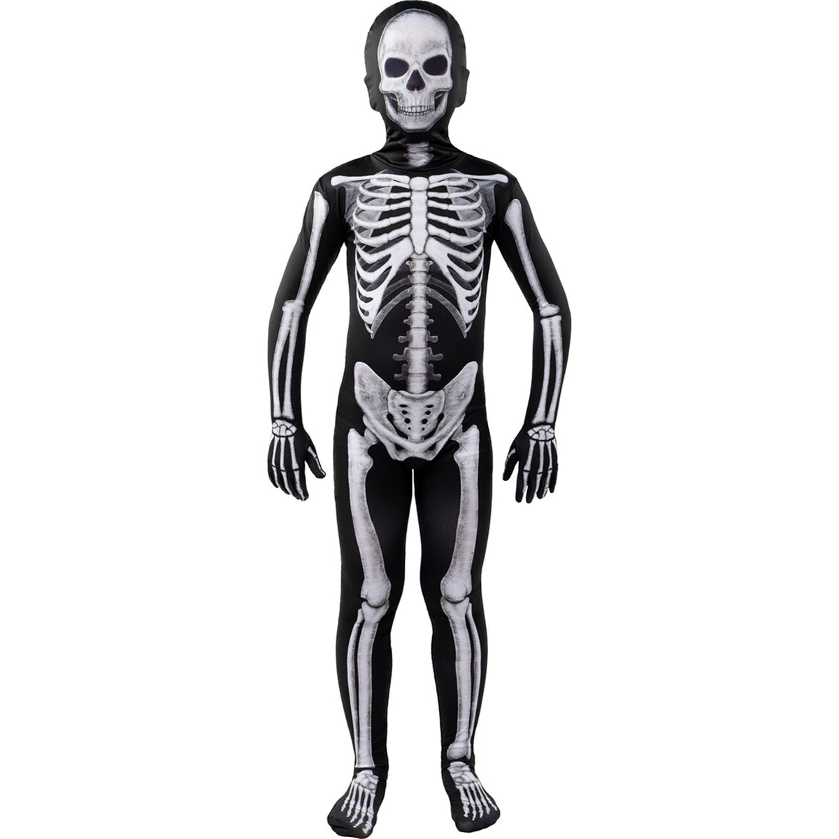 Op deze afbeelding zie je een Kostuums, van het merk Funidelia. Second Skin Mister Skeleton Kind Kostuum