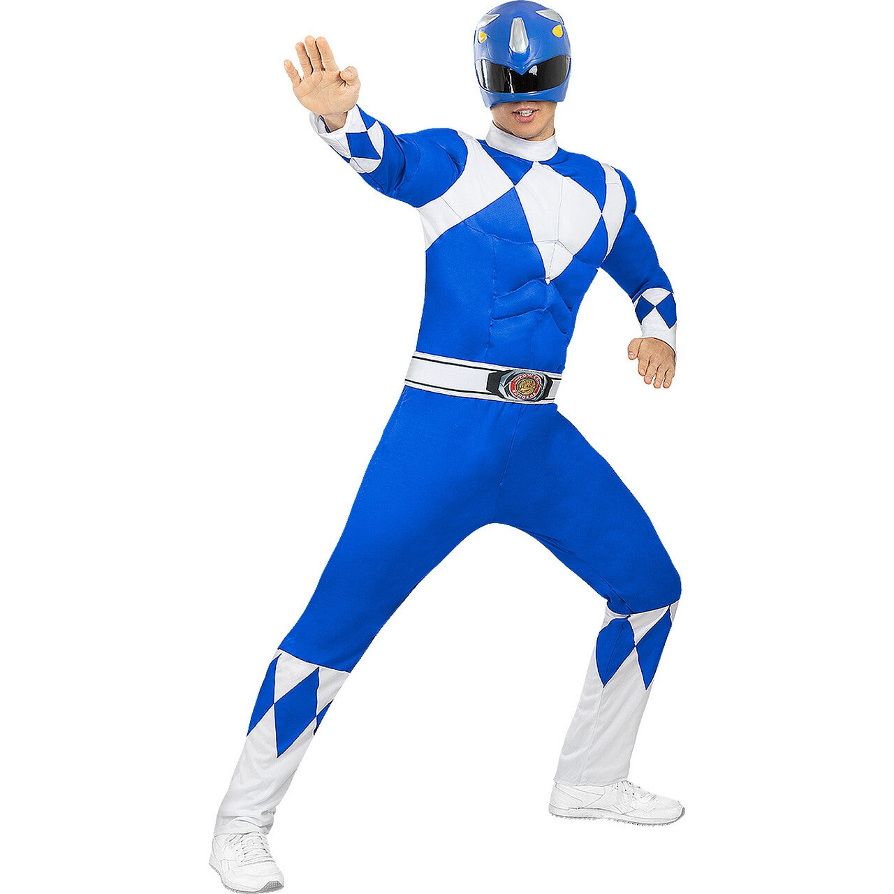 Op deze afbeelding zie je een Kostuums, van het merk Funidelia. Billy Morphing Time Blauwe Power Ranger Man Kostuum