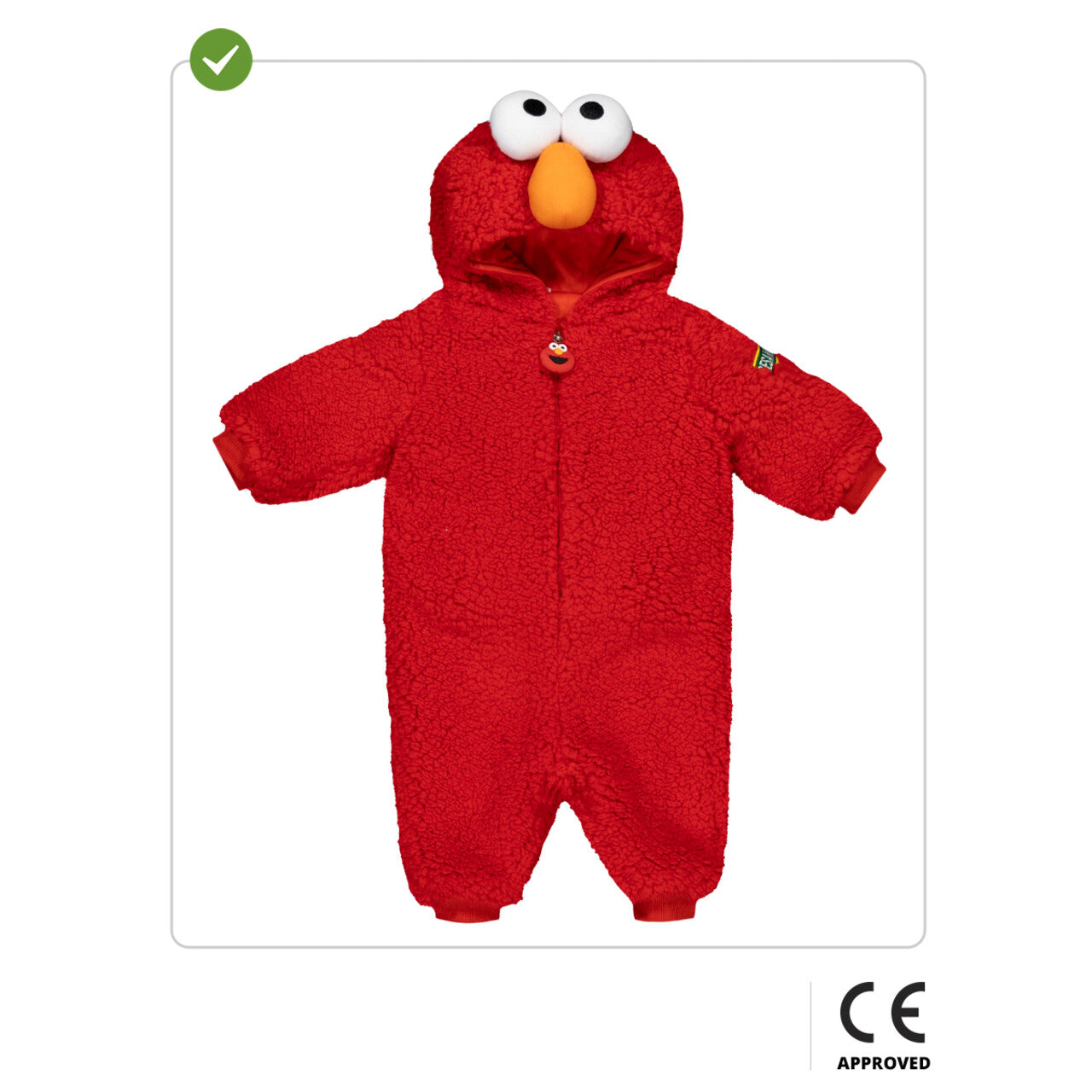 Op deze afbeelding zie je een Kostuums, van het merk Funidelia. Rode Elmo Sesamstraat Kind Kostuum