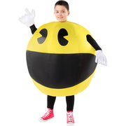 Op deze afbeelding zie je een Kostuums, van het merk Funidelia. Opblaasbare Hungry Pacman Kind Kostuum