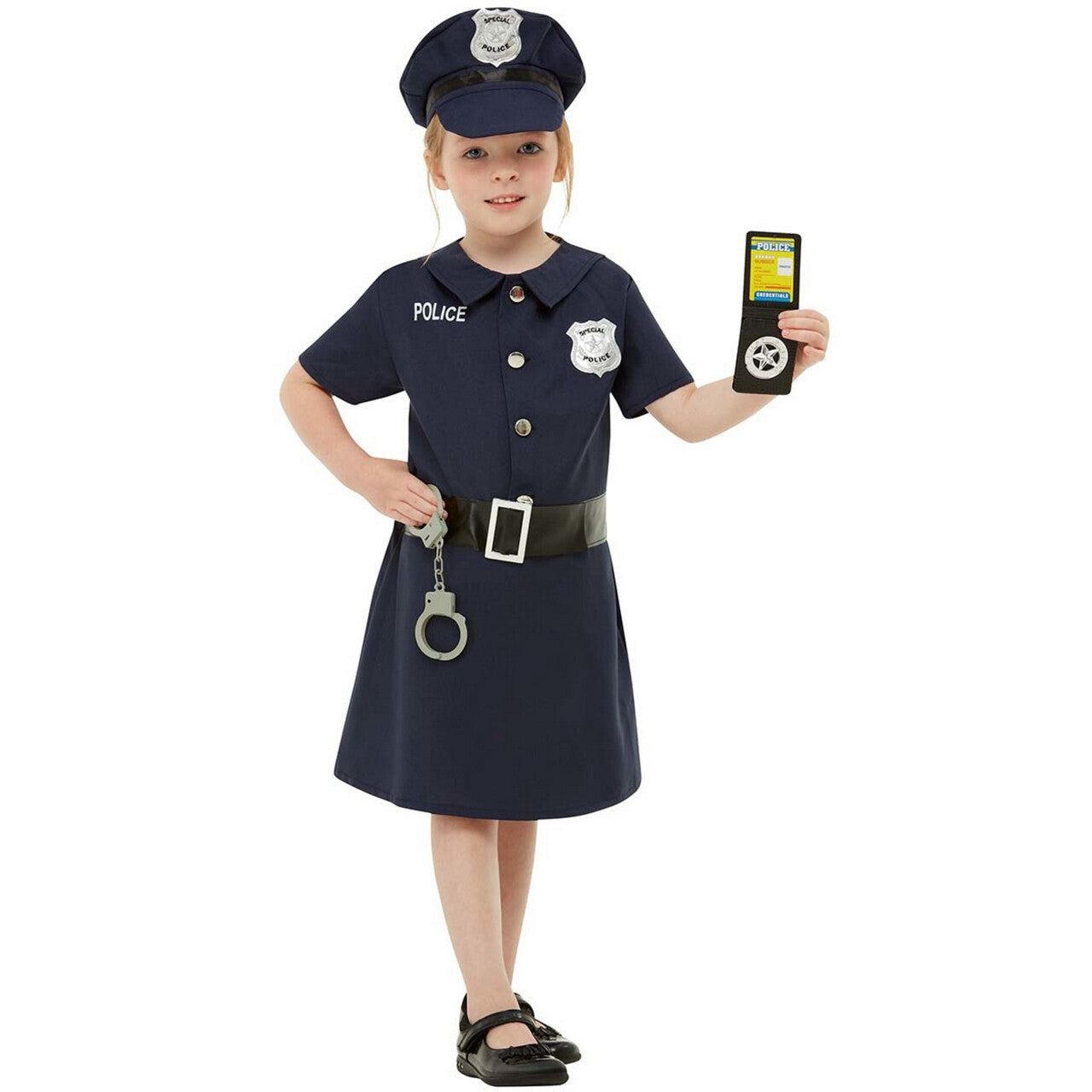 Op deze afbeelding zie je een Kostuums, van het merk Funidelia. Aardige Special Police Kind Meisje Kostuum