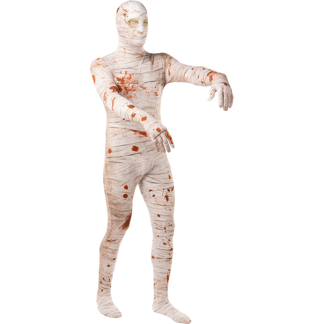 Op deze afbeelding zie je een Kostuums, van het merk Funidelia. Second Skin Ingewikkelde Bloederige Mummie Unisex Kostuum