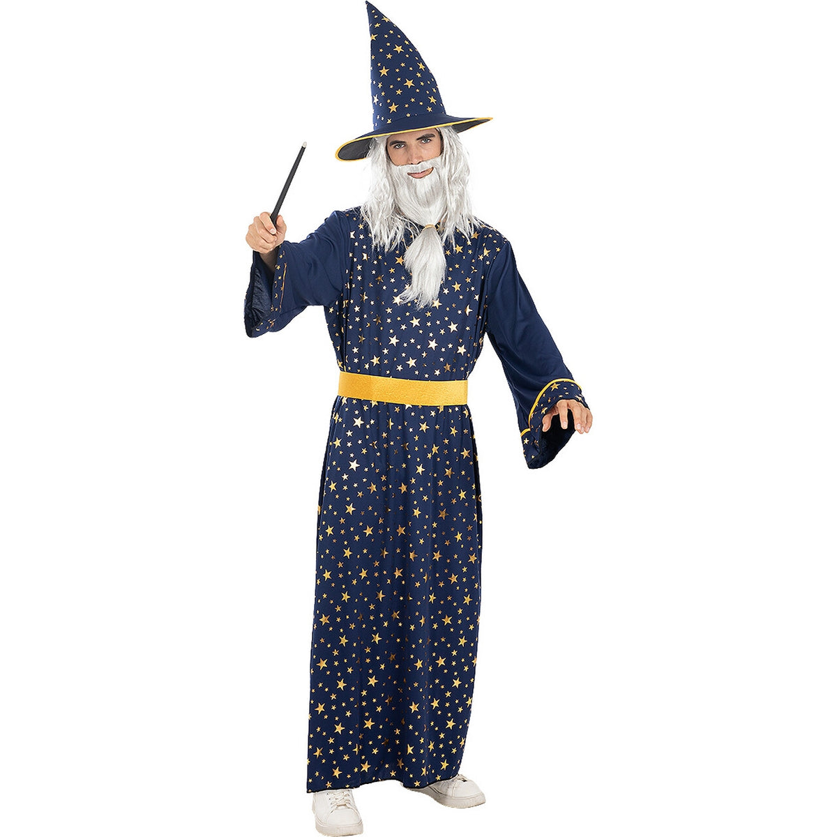 Op deze afbeelding zie je een Kostuums, van het merk Funidelia. Merlijn De Beste Blauwe Magier Man Kostuum