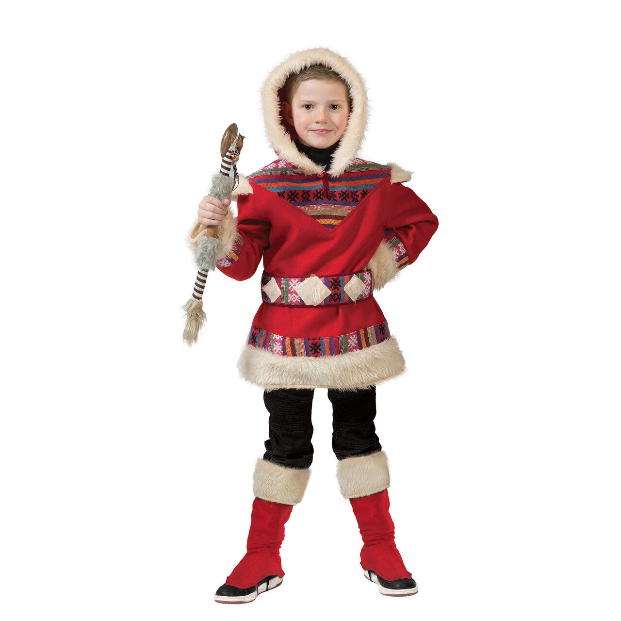 Op deze afbeelding zie je een Kostuums, van het merk Funny Fashion. Eskimo Nanook Kind Kostuum