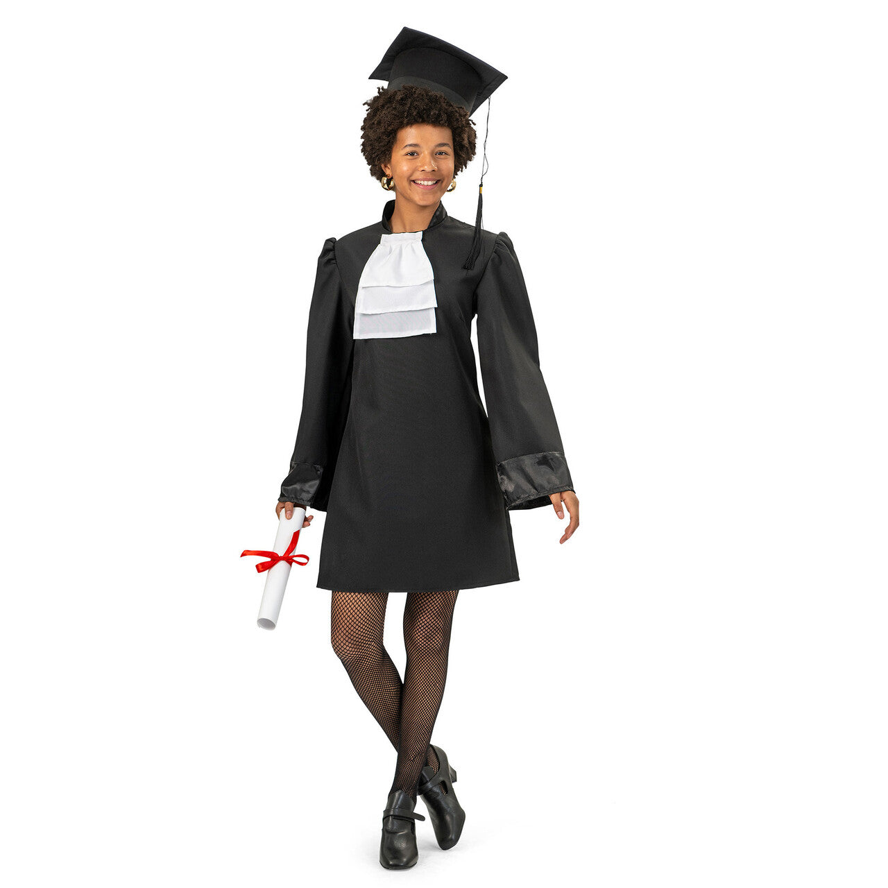 Op deze afbeelding zie je een Kostuums, van het merk Funny Fashion. Rechtvaardige Judge Judy Meisje Kostuum