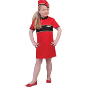Op deze afbeelding zie je een Kostuums, van het merk Funny Fashion. Tessa De Rode Stewardess Meisje Kostuum