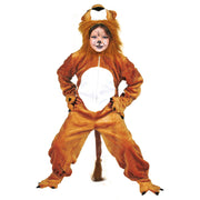 Op deze afbeelding zie je een Kostuums, van het merk Funny Fashion. Bruine Simba Leeuw Jumpsuit Kind Kostuum