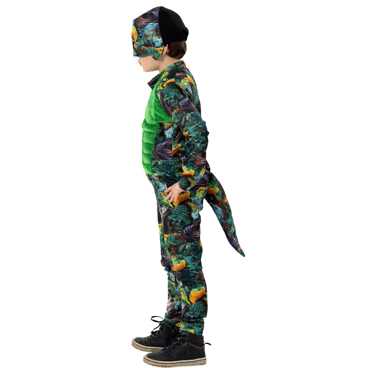 Op deze afbeelding zie je een Kostuums, van het merk Funny Fashion. Liam De Lizard Jongen Kostuum