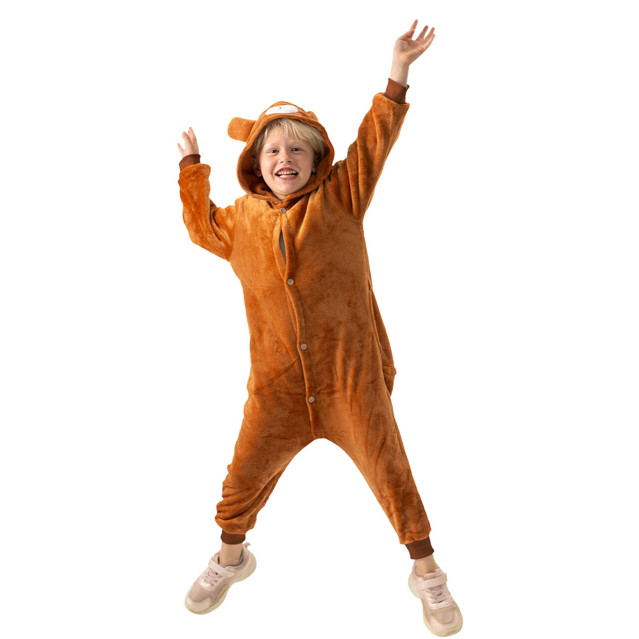 Op deze afbeelding zie je een Kostuums, van het merk Funny Fashion. Boris De Bruine Beer Kind Kostuum