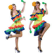 Op deze afbeelding zie je een Kostuums, van het merk Funny Fashion. Braziliaanse Samba Dame Samba-Era Vrouw Kostuum