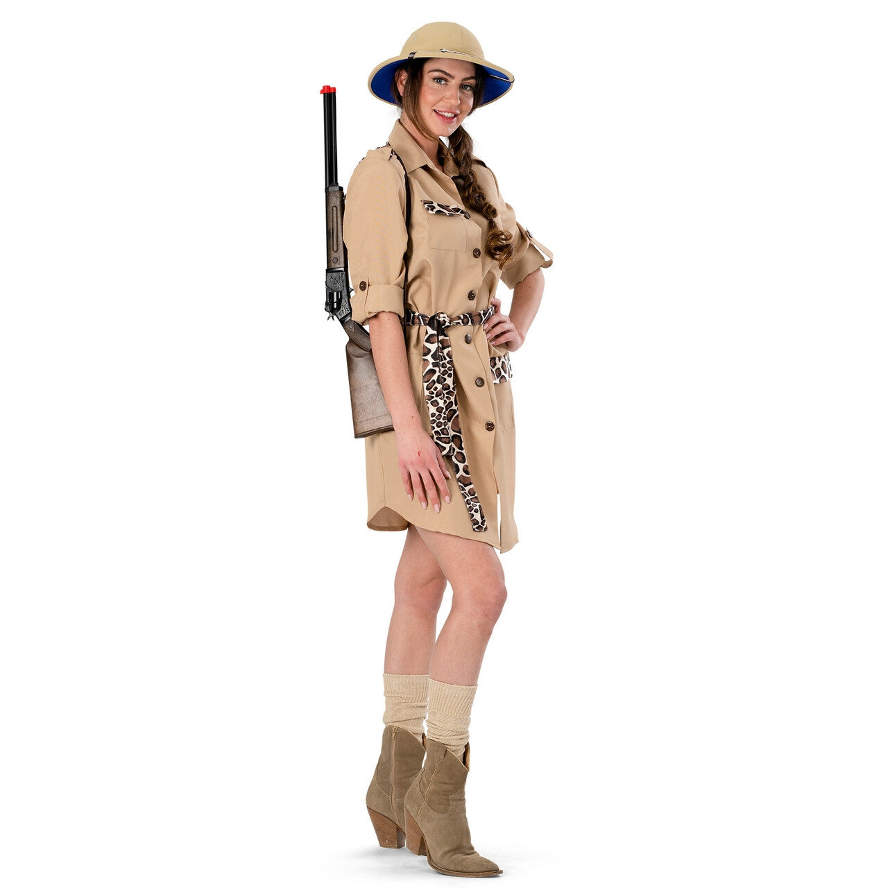 Op deze afbeelding zie je een Kostuums, van het merk Funny Fashion. Party In De Jungle Julia Vrouw Kostuum