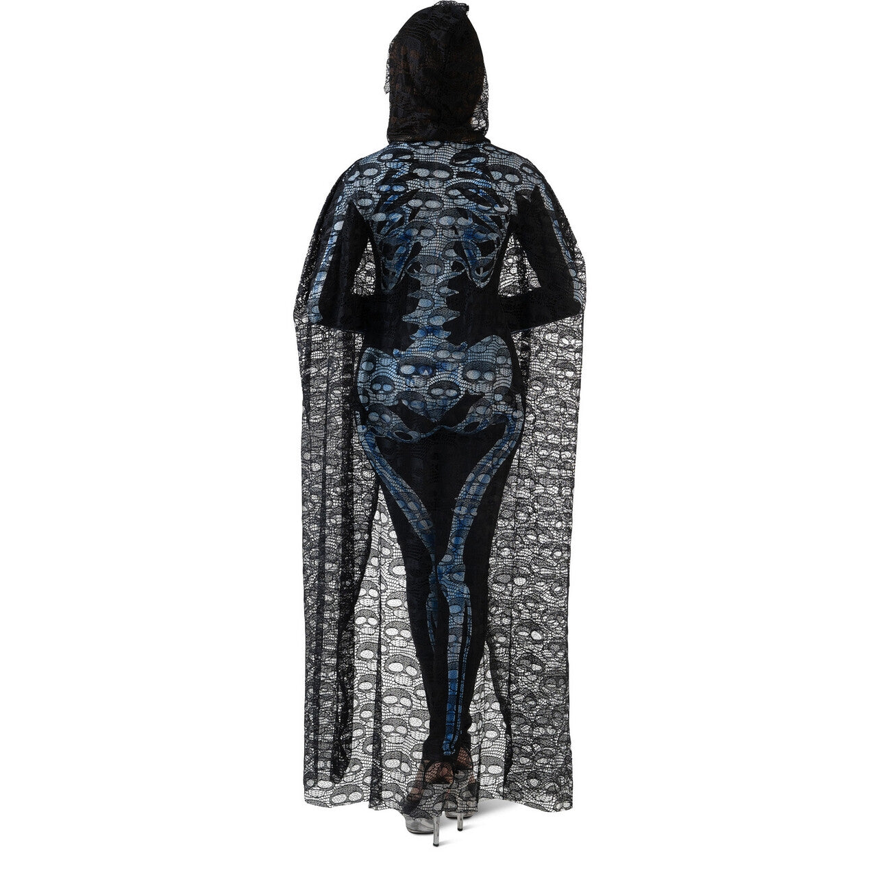 Op deze afbeelding zie je een Kostuums, van het merk Funny Fashion. Skull Cape Vrouw