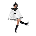 White Pierrot Vrouw Kostuum