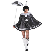 Op deze afbeelding zie je een Kostuums, van het merk Funny Fashion. Black Pierrot Vrouw Kostuum