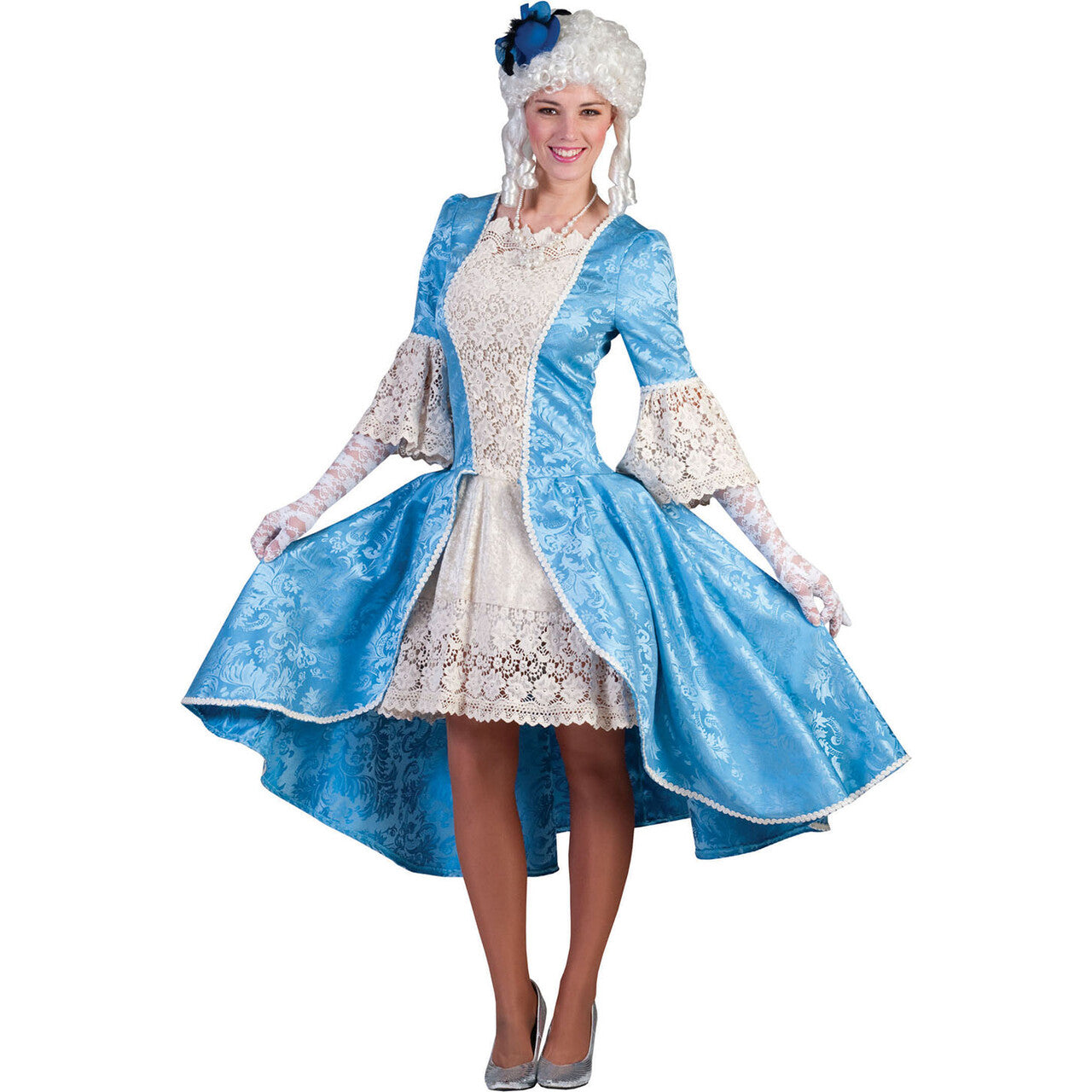 Op deze afbeelding zie je een Kostuums, van het merk Funny Fashion. Rococo Calciano Jurk Vrouw