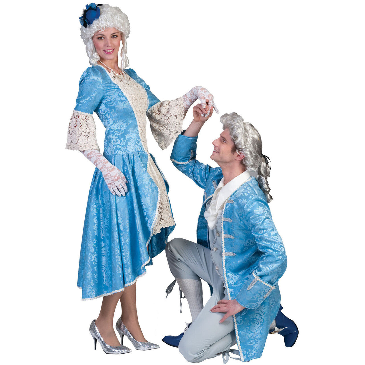 Op deze afbeelding zie je een Kostuums, van het merk Funny Fashion. Rococo Calciano Jurk Vrouw