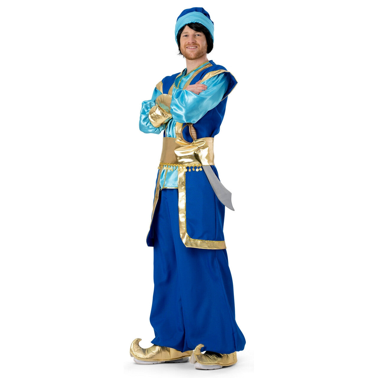 Op deze afbeelding zie je een Kostuums, van het merk Funny Fashion. Rover Van De 1001 Nachten Sultan Samir Man Kostuum
