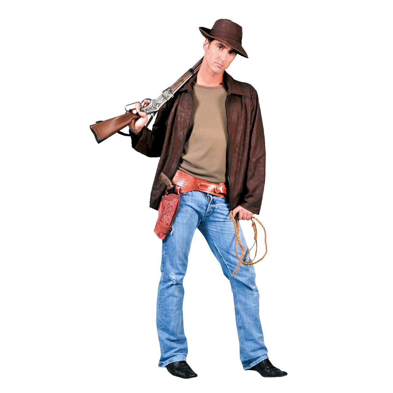 Op deze afbeelding zie je een Kostuums, van het merk Funny Fashion. Rancho Kostuum Man