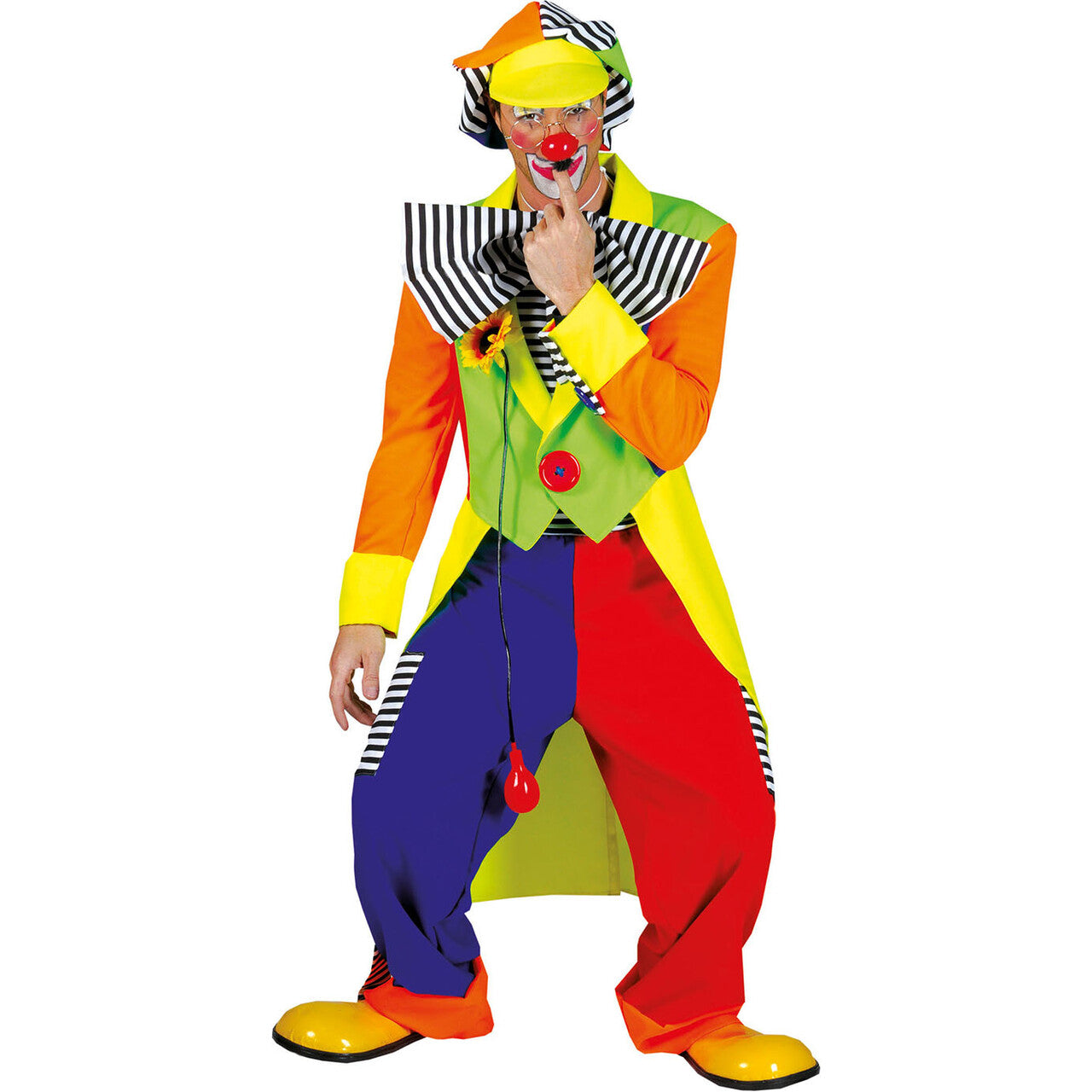 Op deze afbeelding zie je een Kostuums, van het merk Funny Fashion. Olaffio Clown Man Kostuum