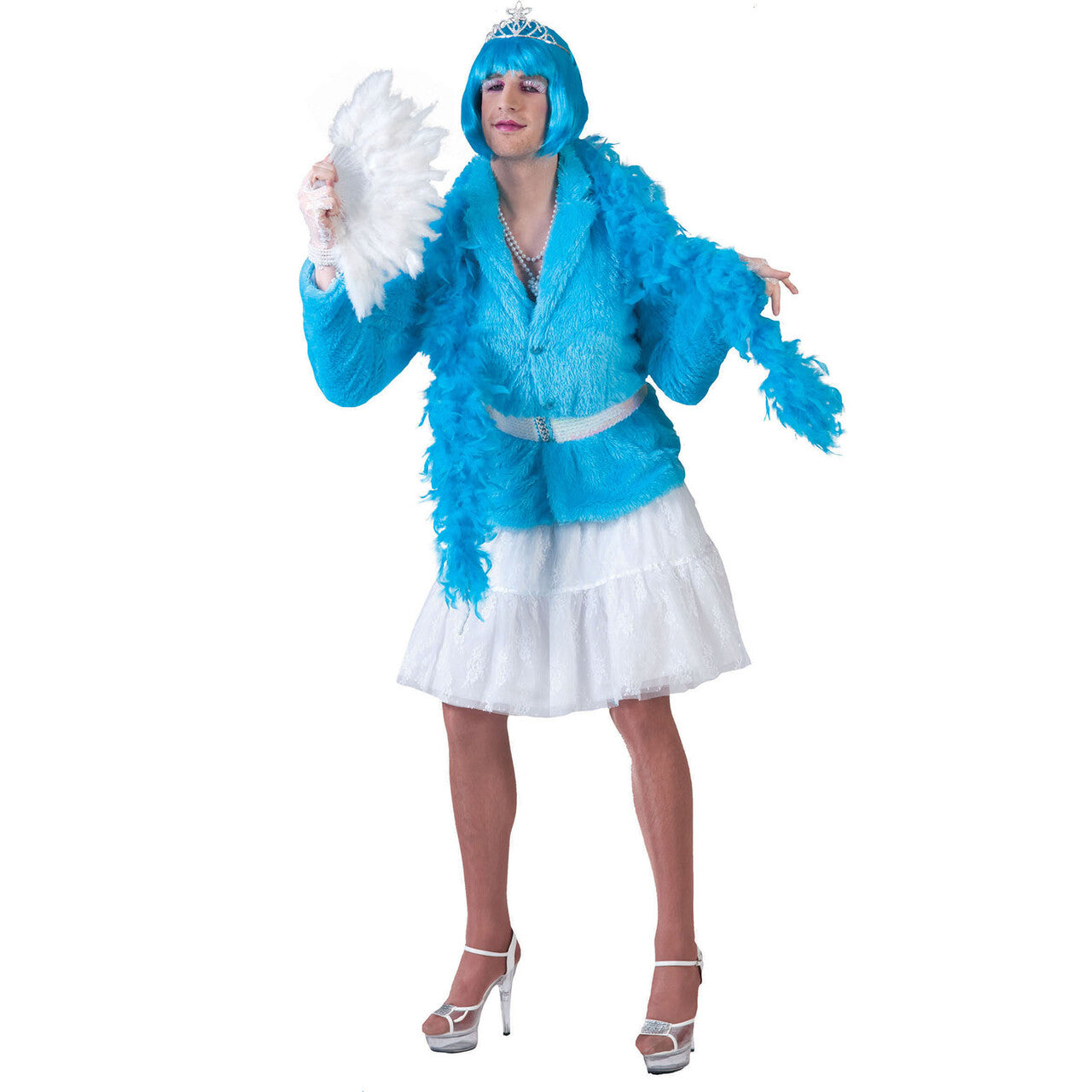 Op deze afbeelding zie je een Kostuums, van het merk Funny Fashion. Fuzzy Jasje Blauw Man