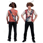 Op deze afbeelding zie je een Kostuums, van het merk Funny Fashion. 3d-Shirt Piraat Man